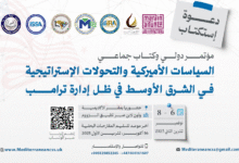 دعوة للاستكتاب | مؤتمر دولي & كتاب جماعي بعنوان: السياسات الأميركية والتحولات الاستراتيجية في الشرق الأوسط