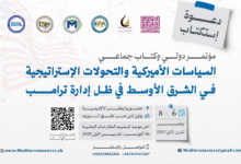 دعوة للاستكتاب | مؤتمر دولي & كتاب جماعي بعنوان: السياسات الأميركية والتحولات الاستراتيجية في الشرق الأوسط